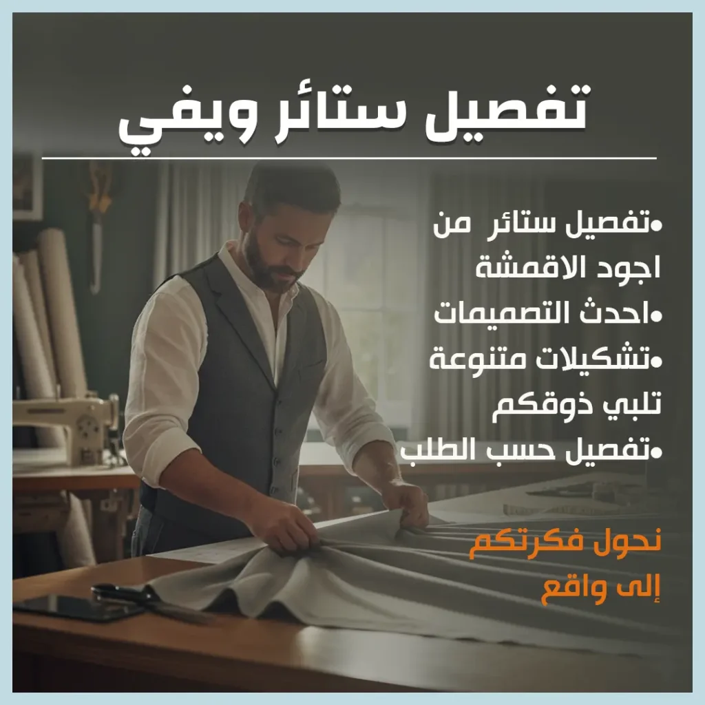 تفصيل ستائر ويفي